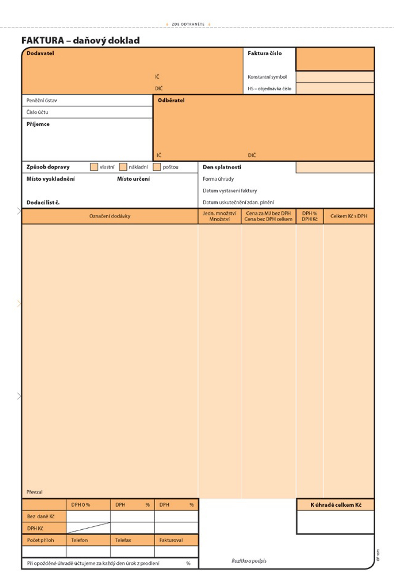 1071 Faktura A4 NCR/100listů