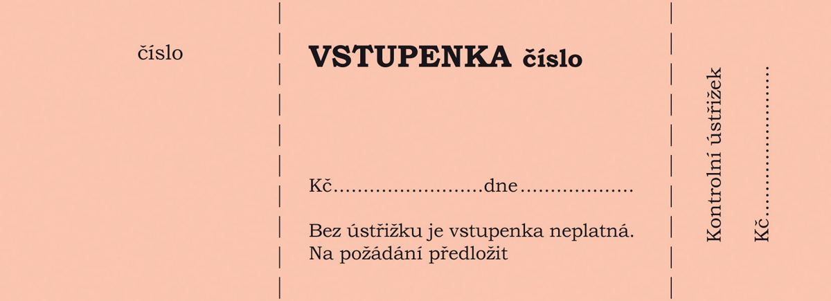 1267 bločkové vstupenky 100 listů