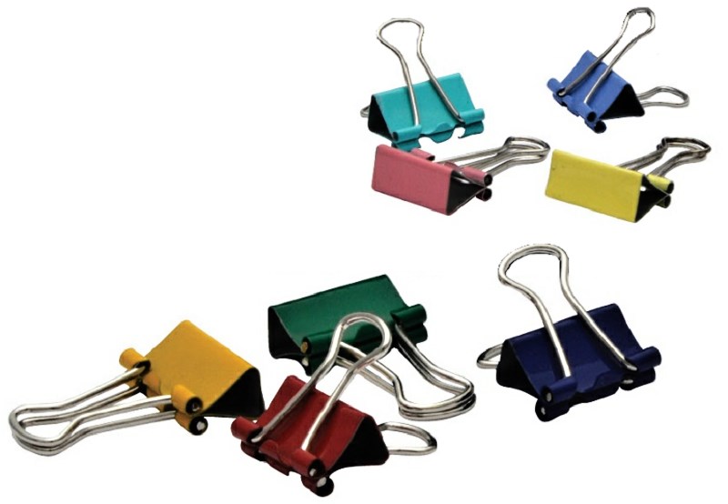 421/25 binder klip barevný 25mm