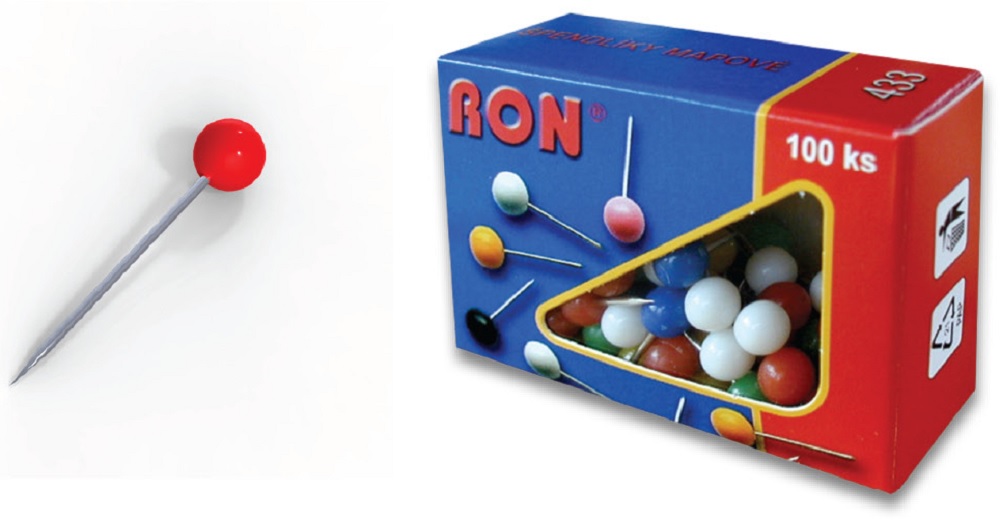 433 B mapový špendlík 100ks