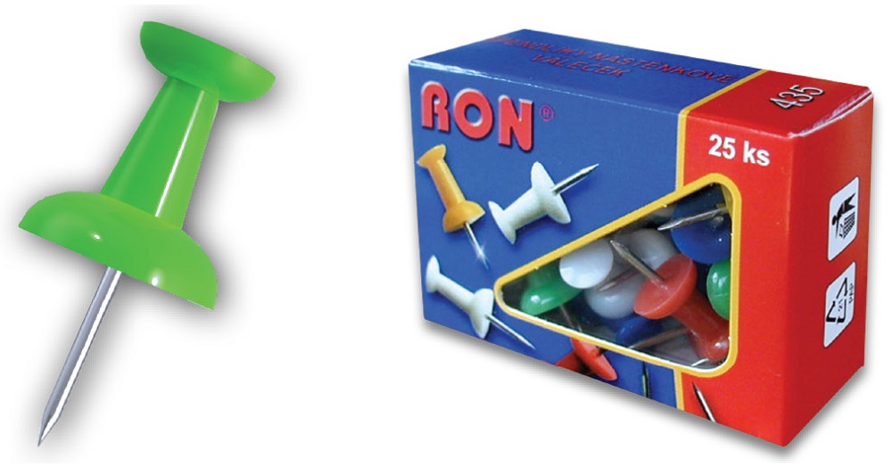 435 B špendlík barevný váleček 25ks