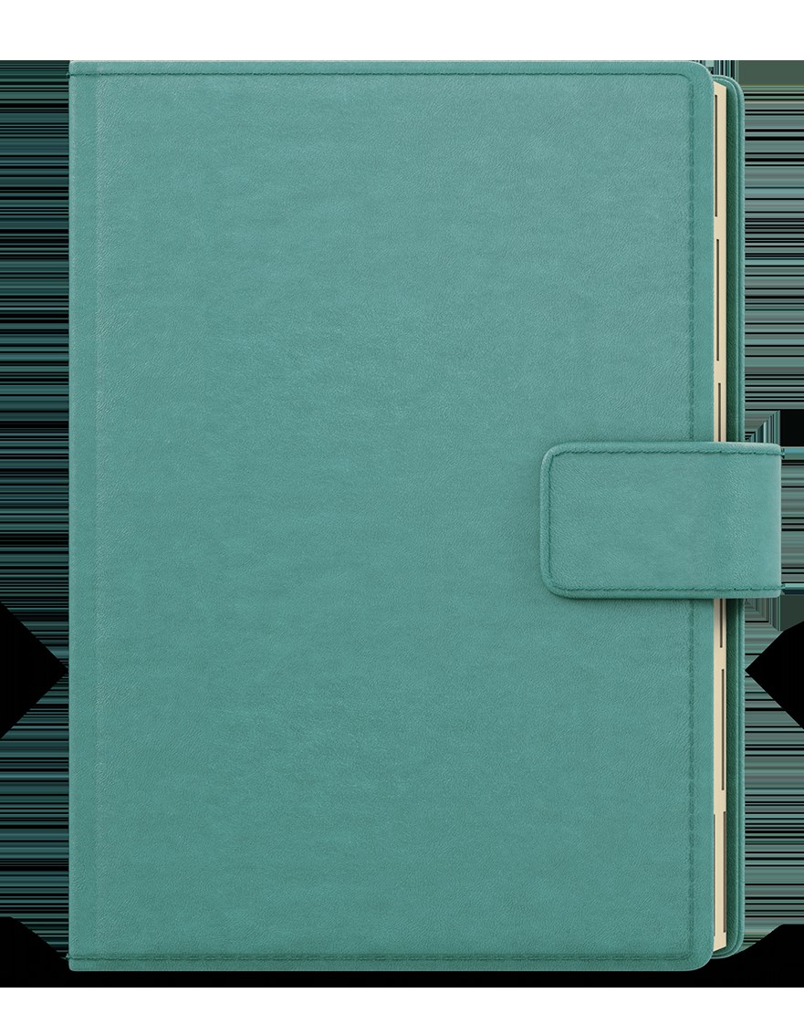 *B26  BDCk38-8-26  Denní diář - Ctirad s výsekem - Elite - A5 - tyrkysová ,    sobota a neděle zvlášť na stránce - krémový papír