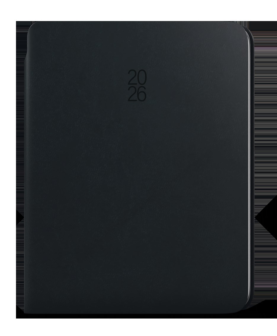 *B26  BDD16-2-26  Denní diář - David - Softy - A5 - černá , možnost vložení propisky