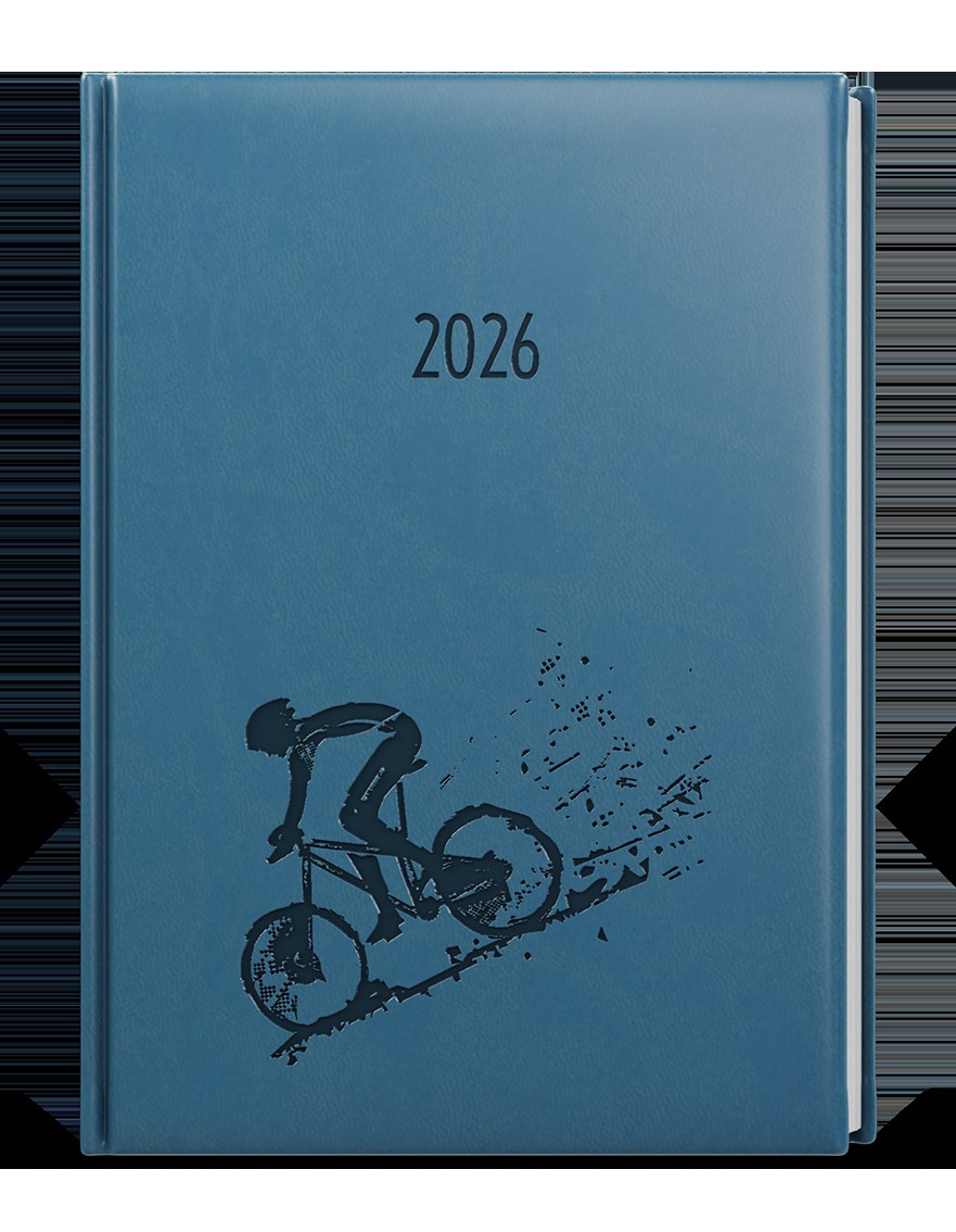 *B26  BDD61-25-26  Denní diář - David - Vivella s ražbou - A5 - petrolejová - Kolo