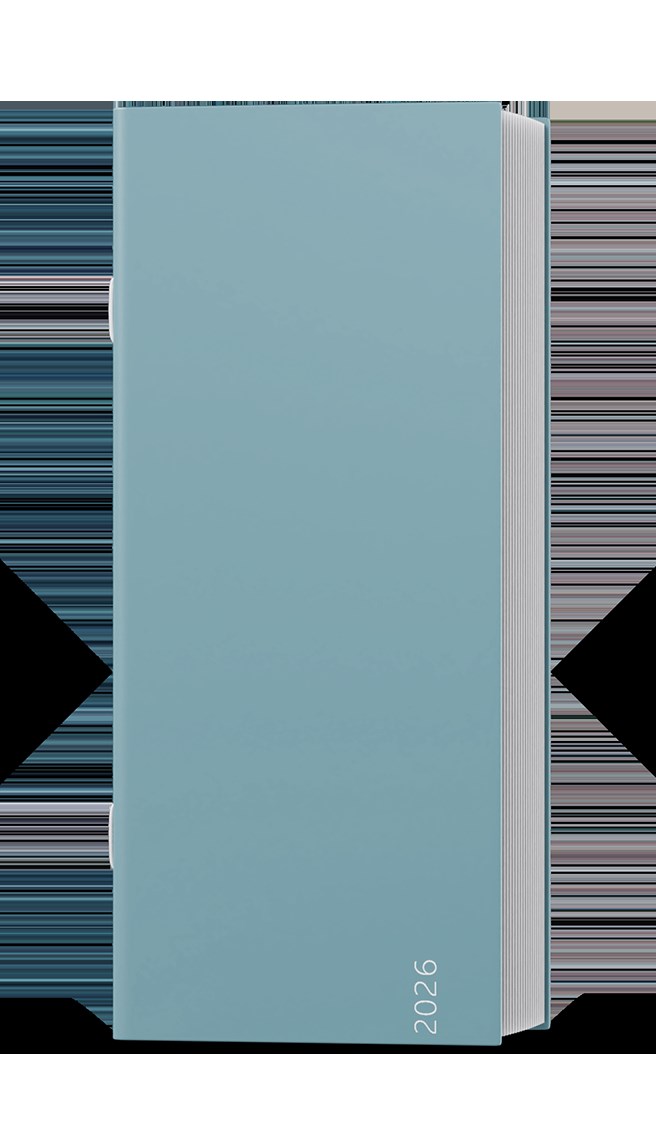 *B26  BMB9-5-26  Měsíční diář - Božka - lamino - Šedomodrá , transparentní obal