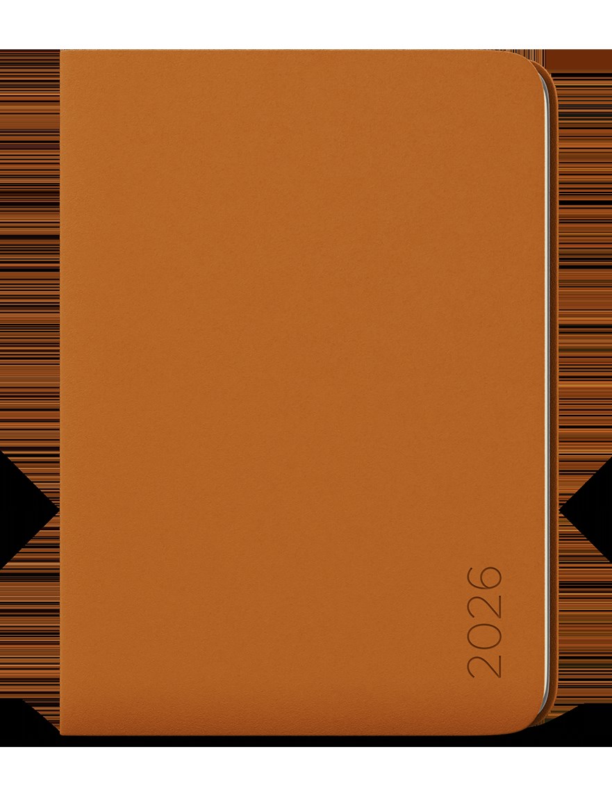 *B26  BMN22-30-26  Měsíční diář s notesem - DiNo - B5 - písková , imitace semiše, kulaté rohy