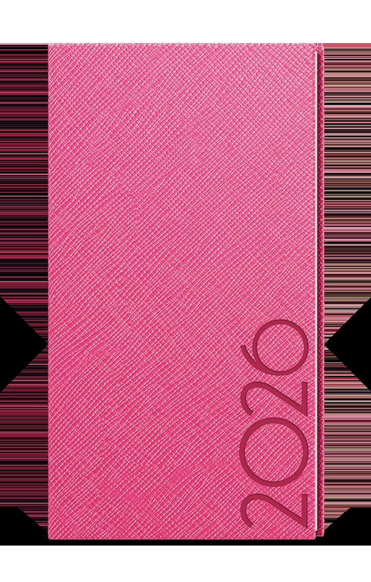 *B26  BTJ13-51-26  Týdenní diář - Jakub - Tora - kapesní - růžová