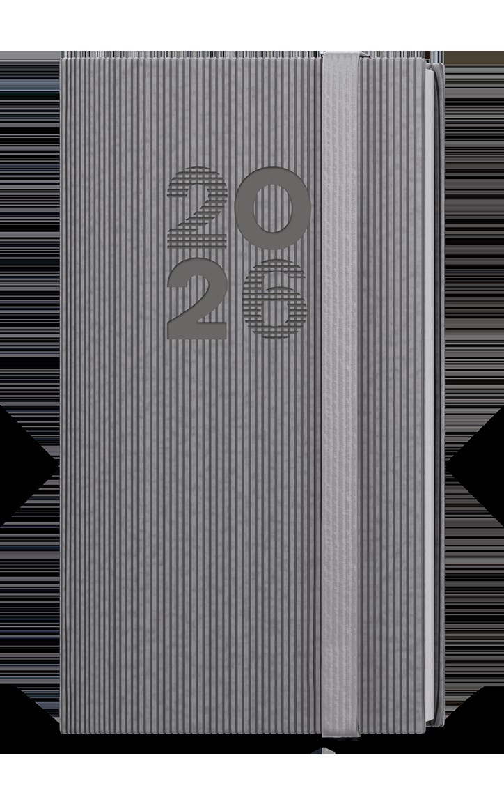 *B26  BTJ23-31-26  Týdenní diář - Jakub - Vigo - kapesní - šedá , tmavě šedá gumička