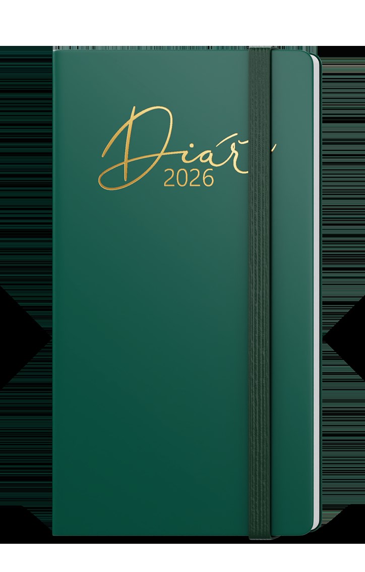 *B26  BTJ8-5-26  Týdenní diář - Jakub - Luxi - kapesní - zelená , nepoškrabatelné matné lamino