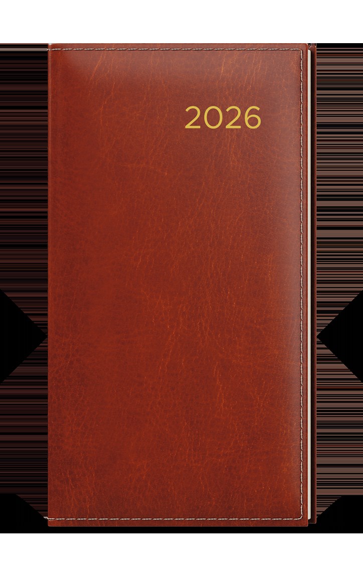 *B26  BTJk17-7-26  Týdenní diář - Jakub - Premier - kapesní - hnědá , krémový papír