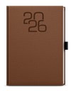 *B26  BTO27-7-26  Týdenní diář - Oskar - Fabric - A5 - hnědá , poutko