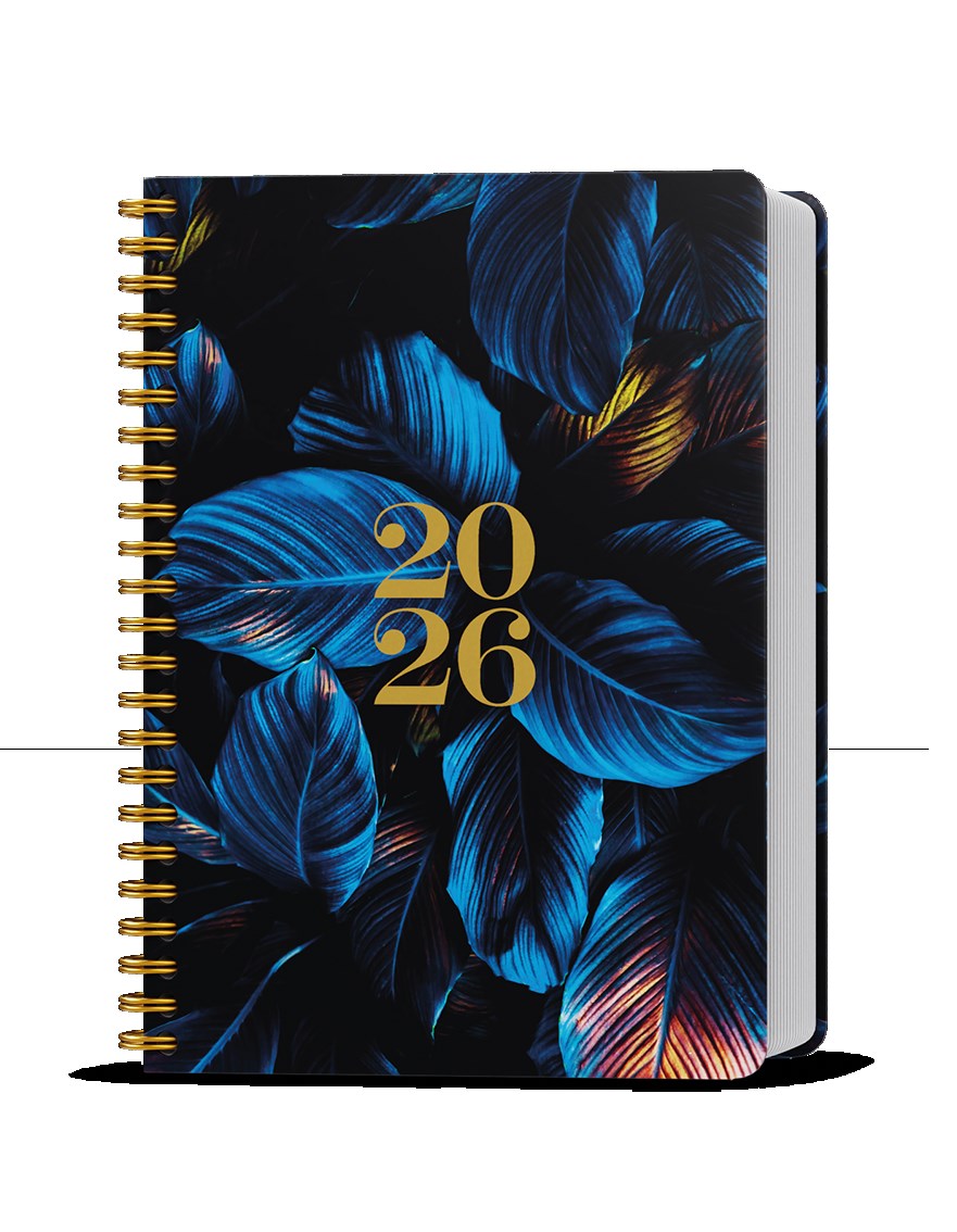 *B26  BTO9S-2-26  Týdenní diář - Oskar - Twin - A5 - Modré listy , spirála