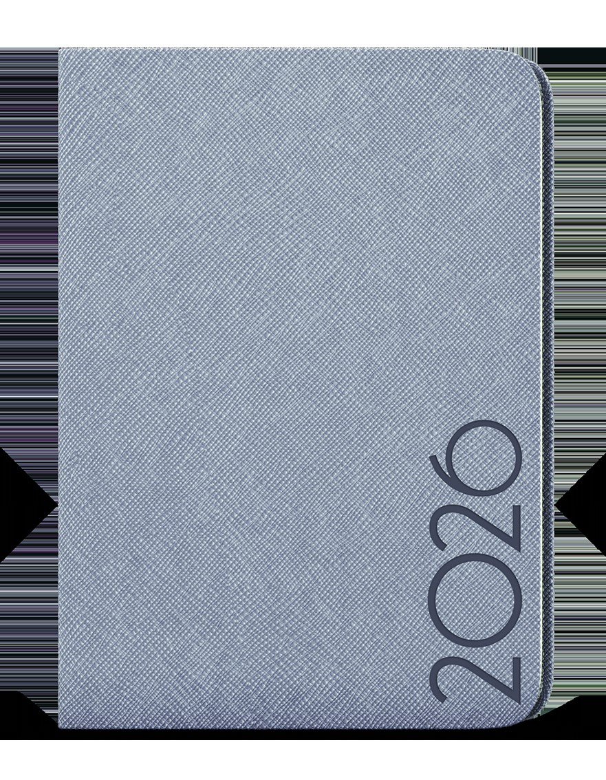 *B26  BTZ13-19-26  Týdenní diář - Zoro - Tora - A5 - modrošedá , kulaté rohy