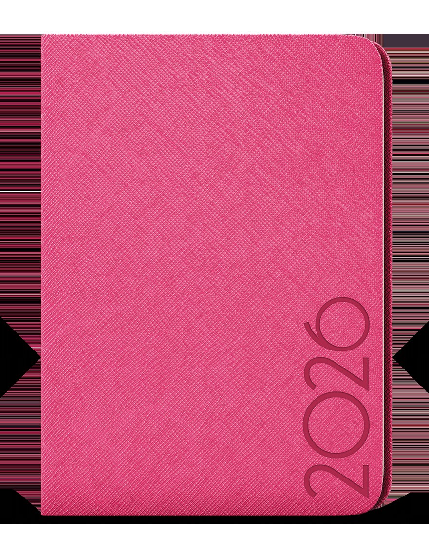 *B26  BTZ13-51-26  Týdenní diář - Zoro - Tora - A5 - růžová , kulaté rohy