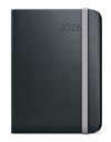 *B26  BTZ3-2-26  Týdenní diář - Zoro - Flexi - A5 - černá , kulaté rohy, šedá gumička