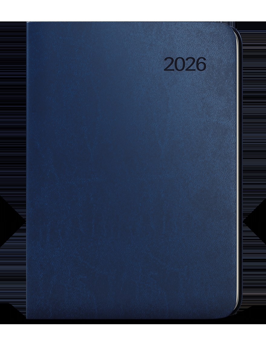 *B26  BTZ6-1-26  Týdenní diář - Zoro - Vivella - A5 - modrá , kulaté rohy