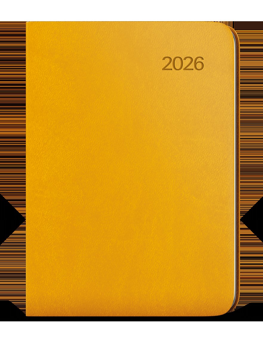 *B26  BTZ6-23-26  Týdenní diář - Zoro - Vivella - A5 - okrová , kulaté rohy