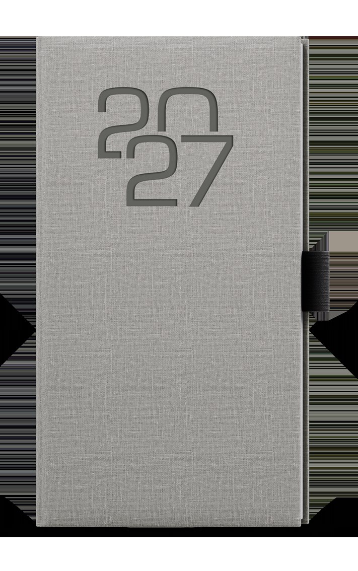 *B27  BTJ27-9-27  Týdenní diář - Jakub - Fabric - kapesní - šedá