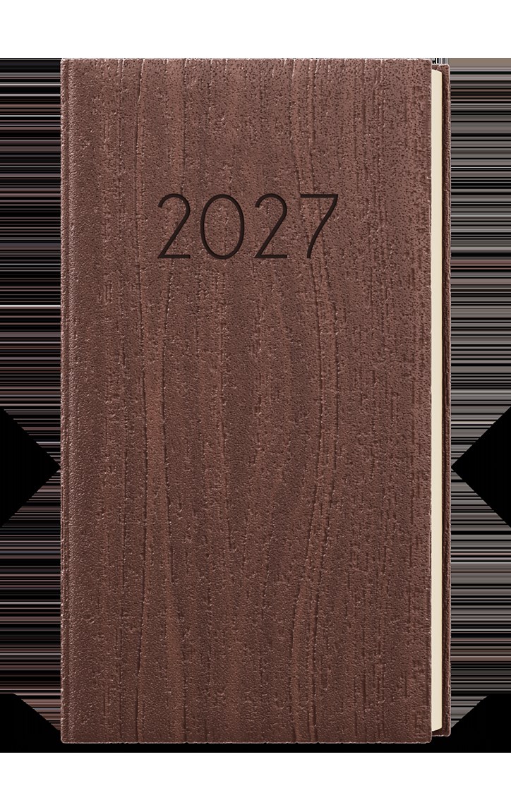 *B27  BTJk65-7-27  Týdenní diář - Jakub - Wood - kapesní - hnědá