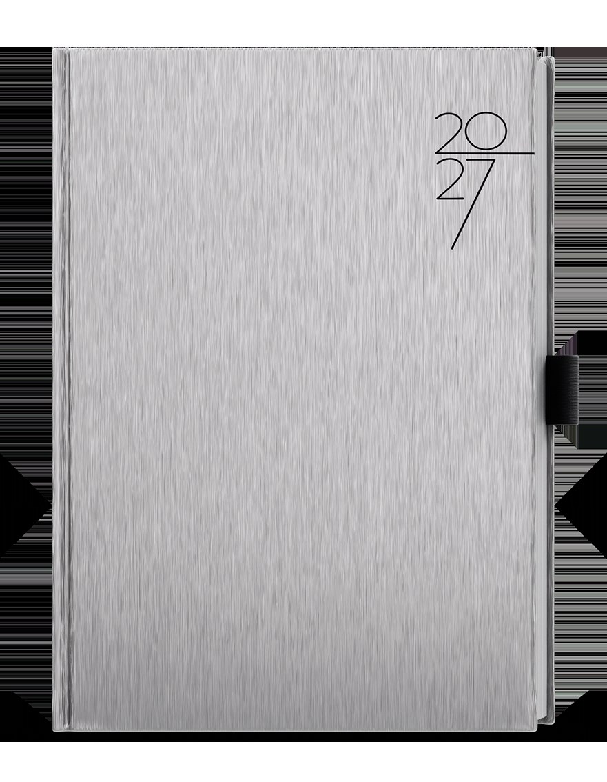 *B27  BTO30-9-27  Týdenní diář - Oskar - ForMen - A5 - Silver