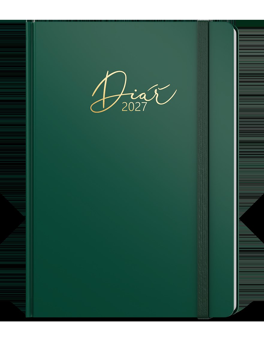 *B27  BTO8-5-27  Týdenní diář - Oskar - Luxi - A5 - zelená