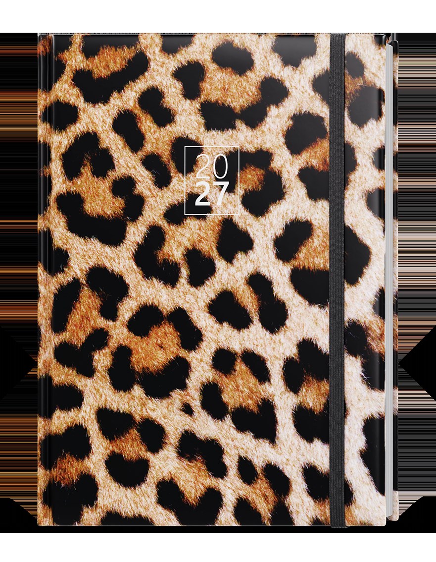 *B27  BTO9-2-27  Týdenní diář - Oskar - Lamino - A5 - Leopard