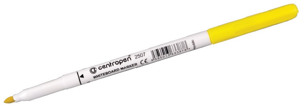 CENTROPEN Značkovač 2507  žlutý  stíratelný