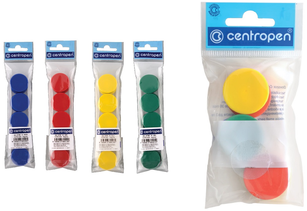 CENTROPEN magnet 9795 zelený plast (30mm) 1ks