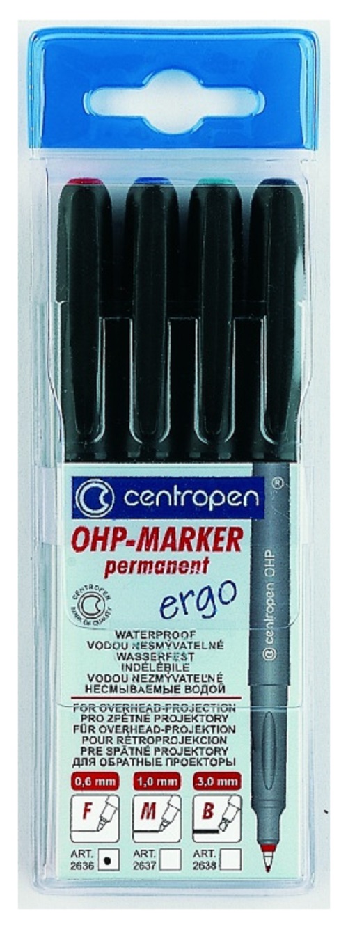 CENTROPEN popisovač 2636/4 ET sada F OHP permanent