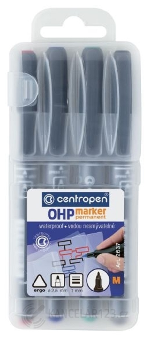 CENTROPEN popisovač 2637/4 ET sada OHP permanent