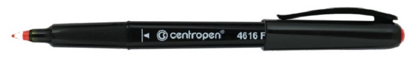 CENTROPEN popisovač 4616(2616) CD/DVD červený perman. liner