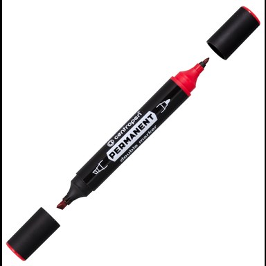 CENTROPEN značkovač 1666/1 Permanent double marker, červený