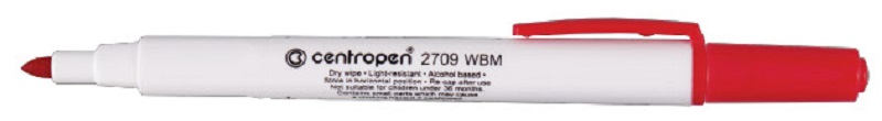 CENTROPEN značkovač 2709 červený stíratelný