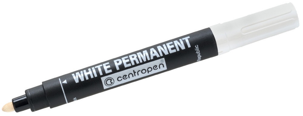 CENTROPEN značkovač 8586 bílý permament na vodní bázi