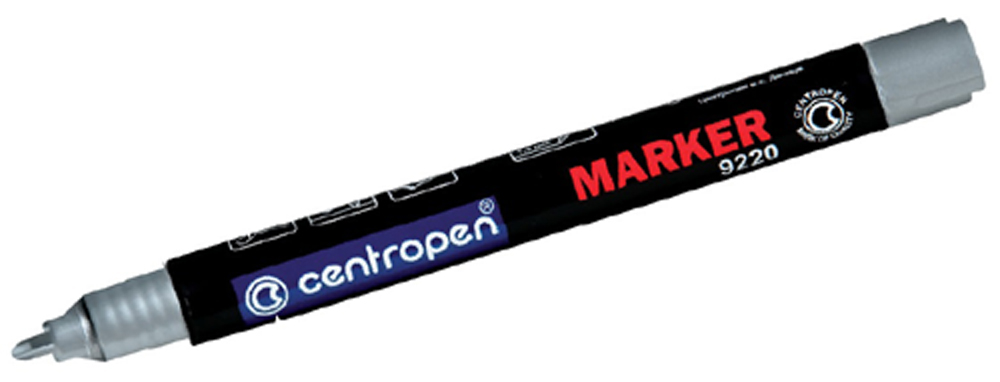 CENTROPEN značkovač 9220 stříbrný lakový