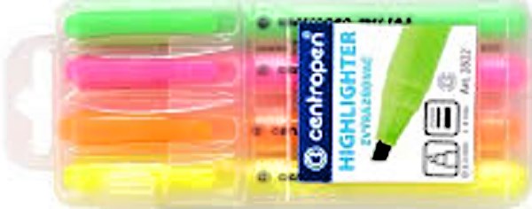 CENTROPEN zvýrazňovač 2822/4 SE sada