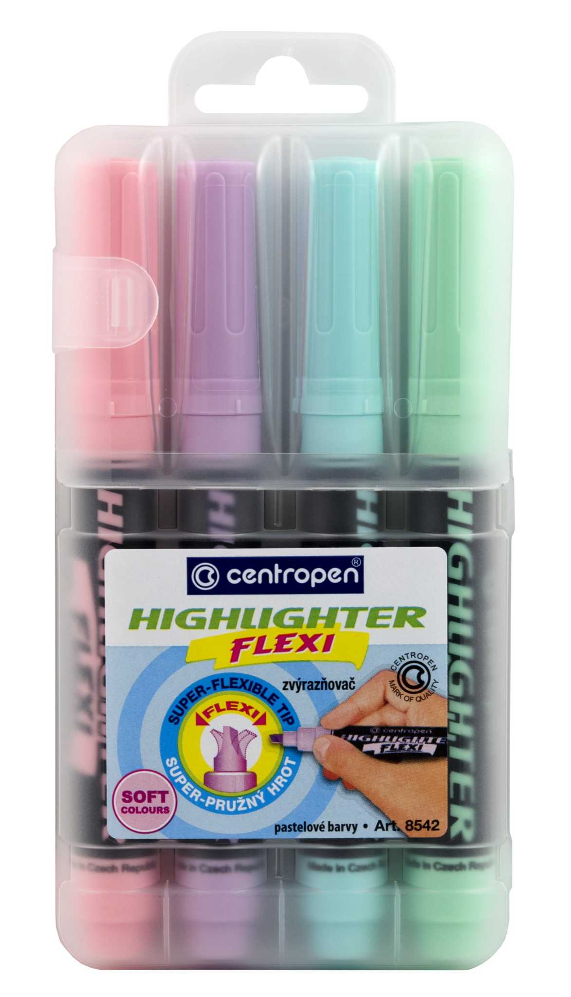 CENTROPEN zvýrazňovač 8542/4 SE flexi SOFT