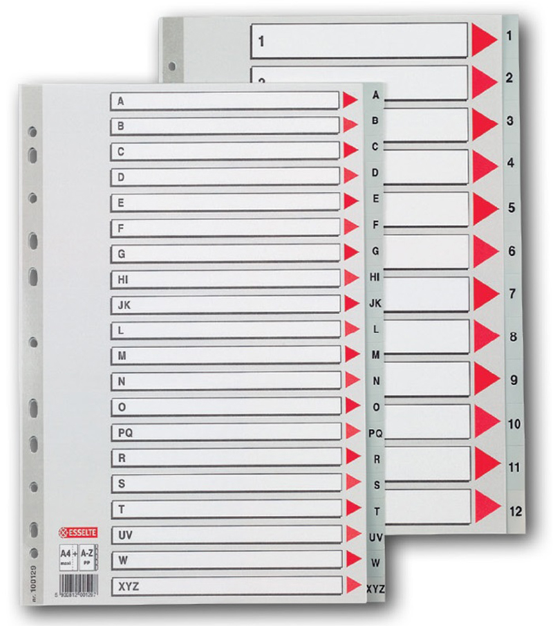 ESSELTE 100127 plast.rejstřík Maxi A4 1-31