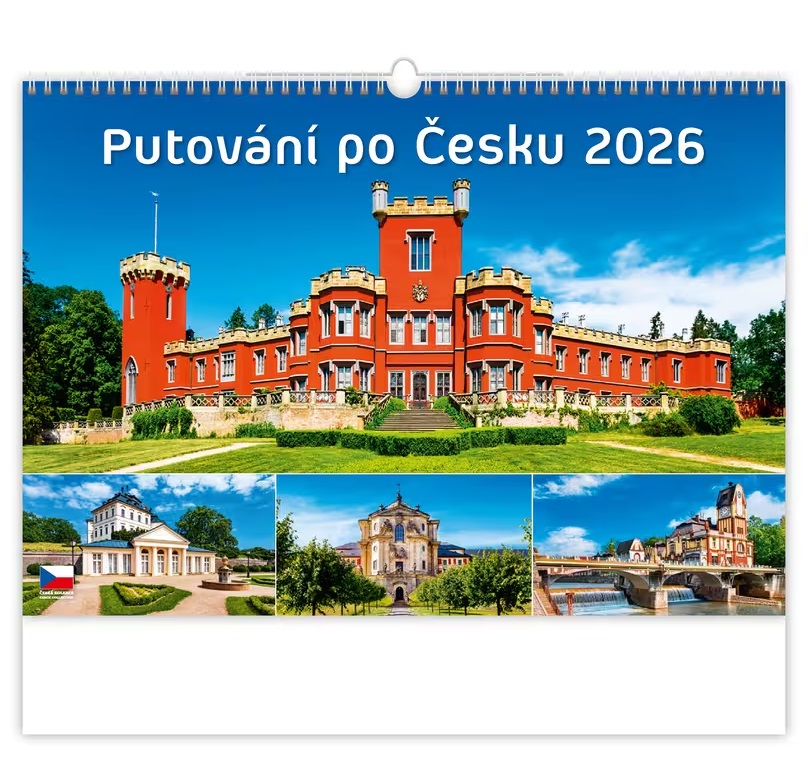 *H26  N108-26  nástěnný kalendář  Putování po Česku , 450x315(70)