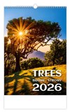 *H26  N125-26  nástěnný kalendář  Trees/Bäume/Stromy , 315x450(70)