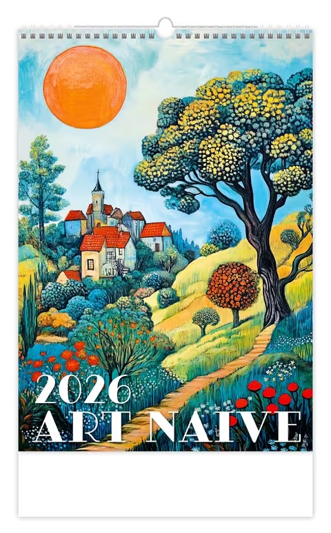 *H26  N150-26  nástěnný kalendář  Art Naive  , 315x450(70)