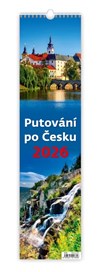 *H26  N198-26  nástěnný kalendář  Putování po Česku , 120x480