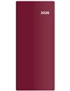 *H26  PT01-03-26  PVC Diář kapesní - Torino měsíční - bordó , 77x178