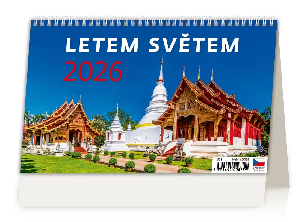 *H26  S28-26  stolní  Letem světem   , 226x139(30)