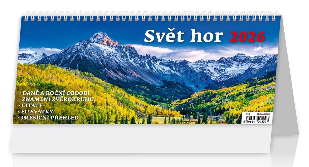 *H26  S50-26  stolní  Svět hor , 321x134(35)