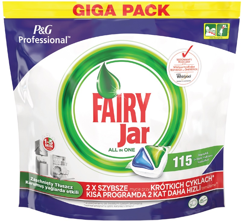 Jar FAIRY  ALL in ONE Profesional - kapsle do myčky 140 ks