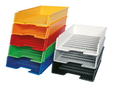 Kancelářský zásobník,  klasik, bílý U7470001-09