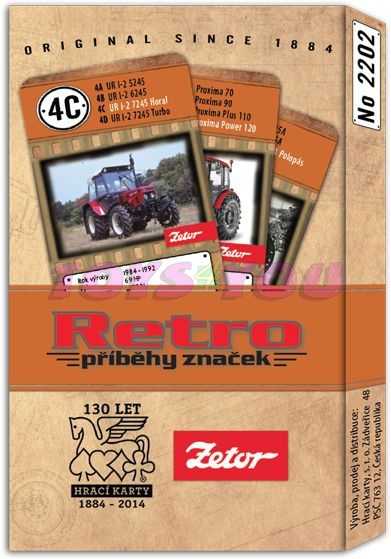 Karty hrací  kvarteto 2202 Retro - ZETOR 