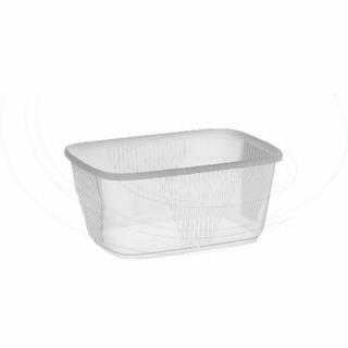 Miska hranatá průhledná 250ml  (PP)   77325