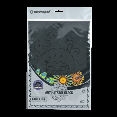 Omalovánky 9997/4  Black UNI Fantasia antistres A4 